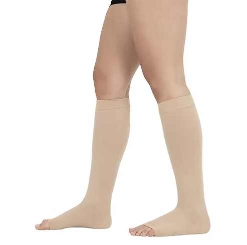 KNEE HIGH OPEN TOE COMPRESSION STOCKINGS 20-30