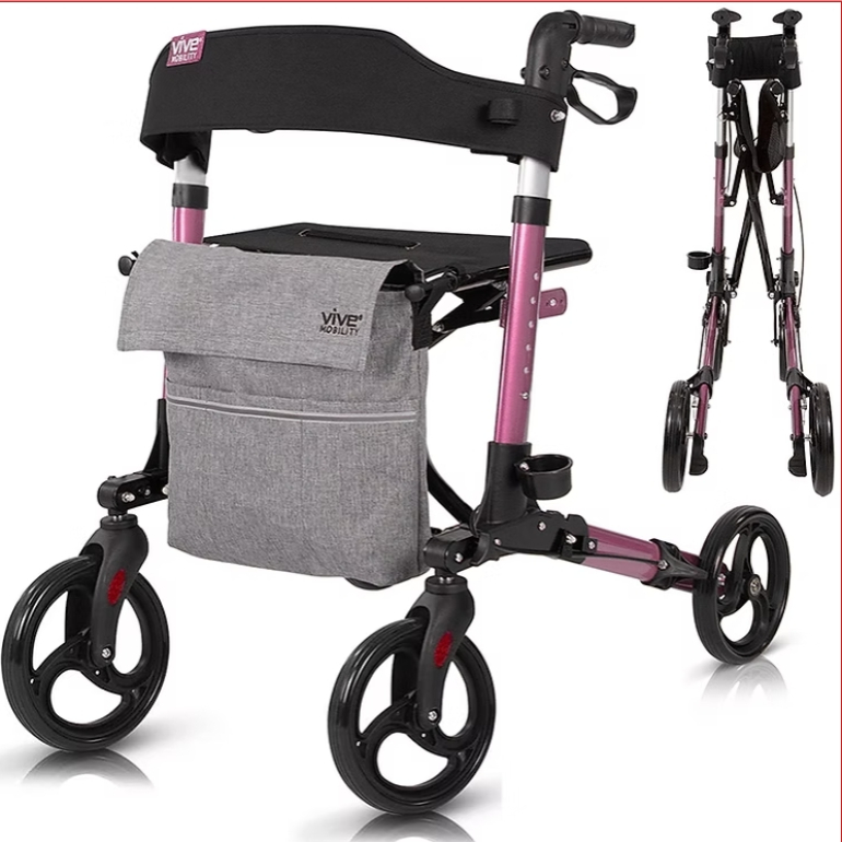 rollator walker pink
