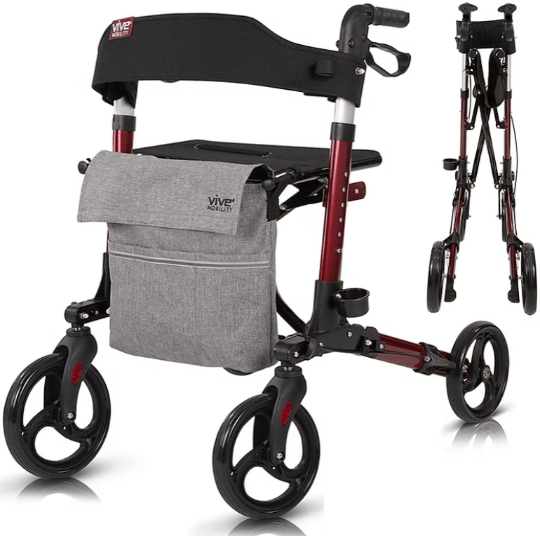 rollator walker red